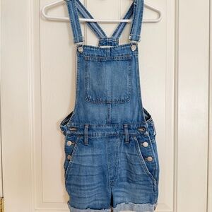 Madewell Classic Blue Denim Short Overalls XXS